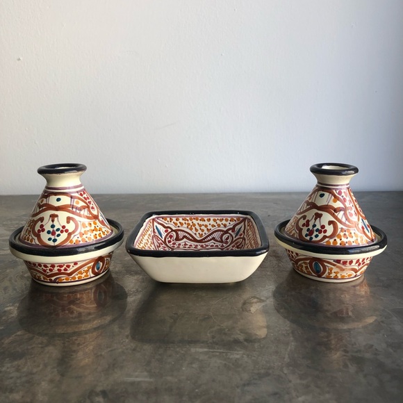 Moroccan Mini Tagines and small bowl, by World Market - Picture 1 of 13
